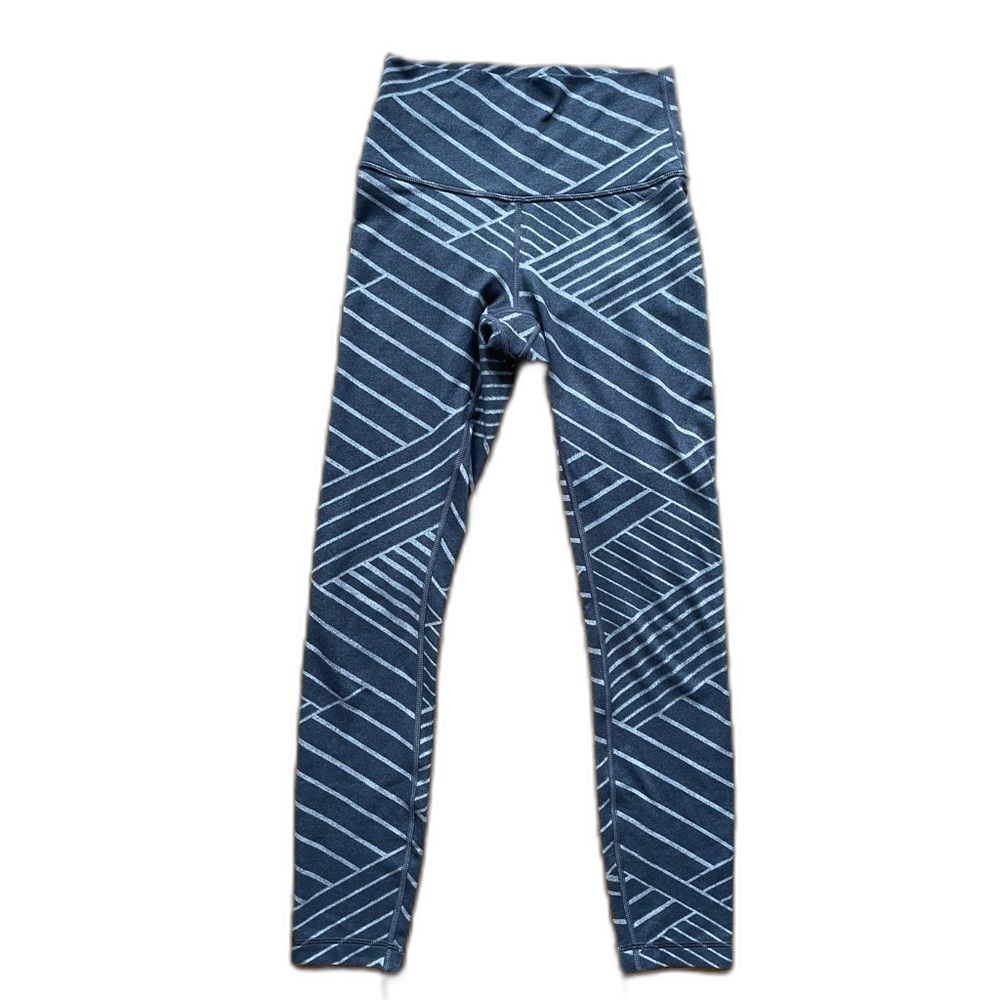 Lululemon High Times Pant Luon Metallic Lumatrix Heathered Deep Coal Silver Sz 4